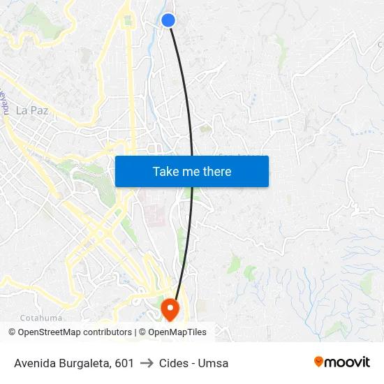 Avenida Burgaleta, 601 to Cides - Umsa map