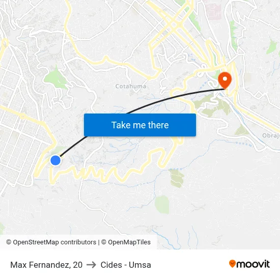 Max Fernandez, 20 to Cides - Umsa map