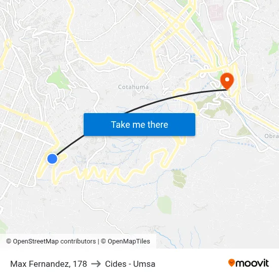 Max Fernandez, 178 to Cides - Umsa map