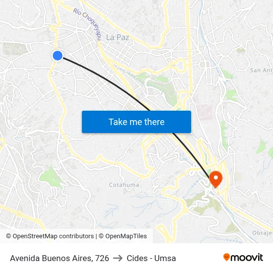 Avenida Buenos Aires, 726 to Cides - Umsa map