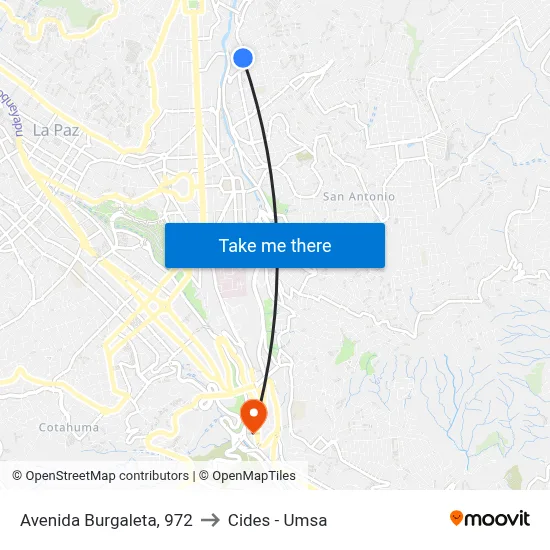 Avenida Burgaleta, 972 to Cides - Umsa map