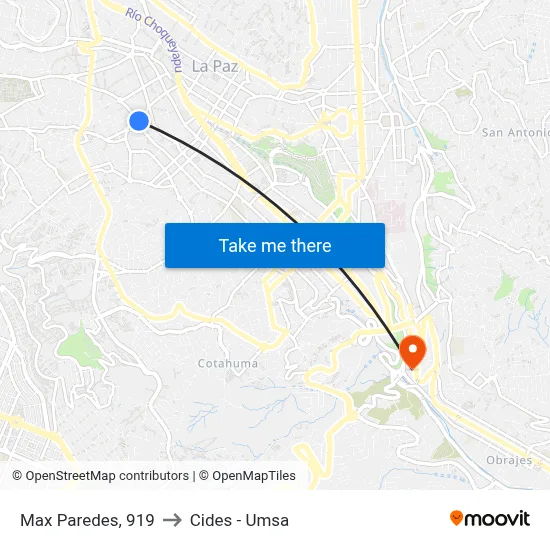 Max Paredes, 919 to Cides - Umsa map