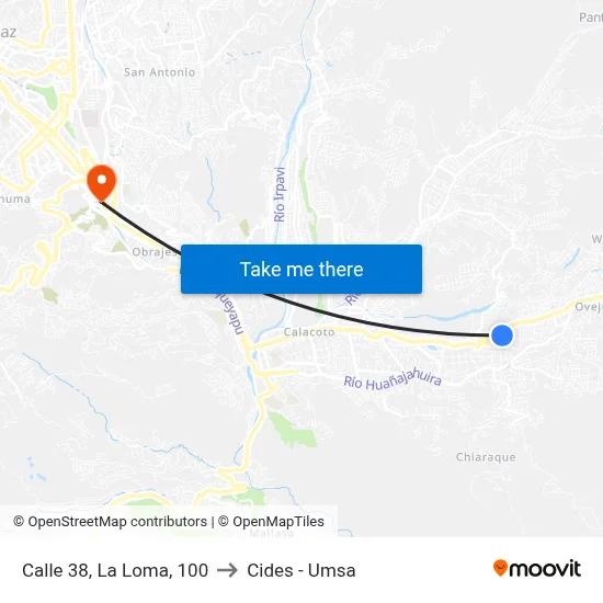 Calle 38, La Loma, 100 to Cides - Umsa map