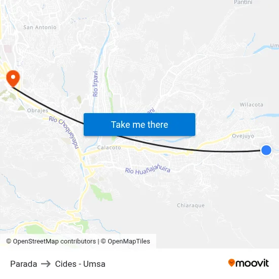 Parada to Cides - Umsa map