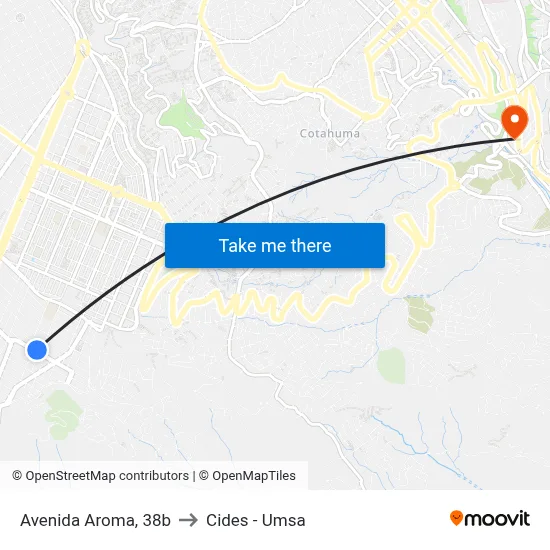 Avenida Aroma, 38b to Cides - Umsa map