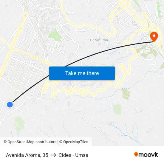 Avenida Aroma, 35 to Cides - Umsa map