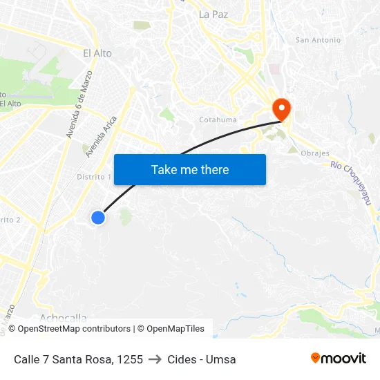 Calle 7 Santa Rosa, 1255 to Cides - Umsa map