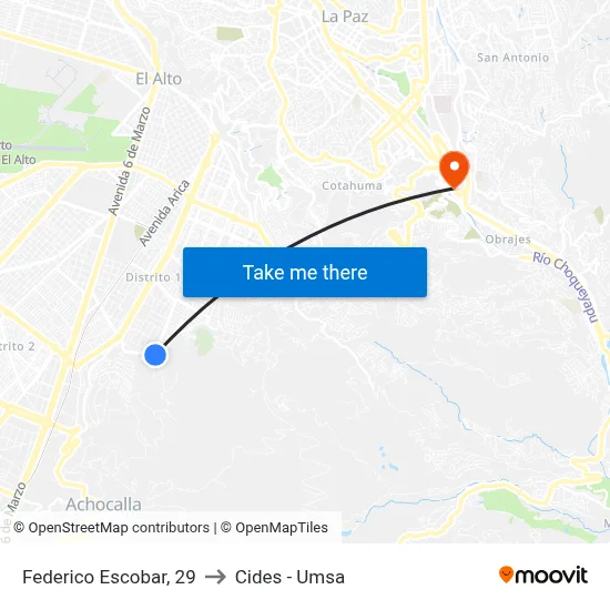 Federico Escobar, 29 to Cides - Umsa map