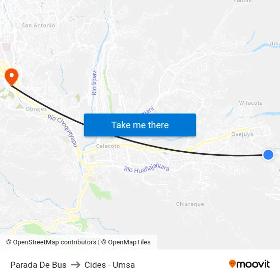 Parada De Bus to Cides - Umsa map