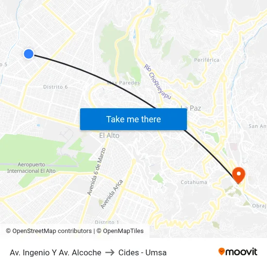 Av. Ingenio Y Av. Alcoche to Cides - Umsa map