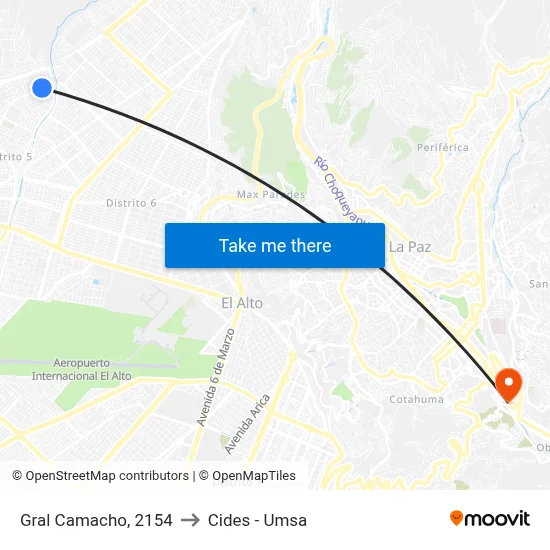 Gral Camacho, 2154 to Cides - Umsa map
