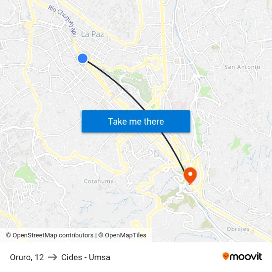 Oruro, 12 to Cides - Umsa map