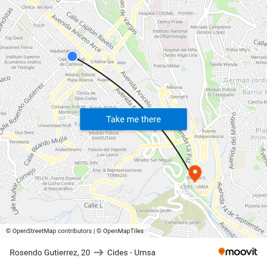 Rosendo Gutierrez, 20 to Cides - Umsa map