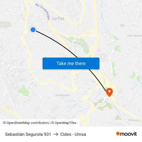 Sebastián Segurola 931 to Cides - Umsa map