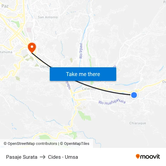 Pasaje Surata to Cides - Umsa map