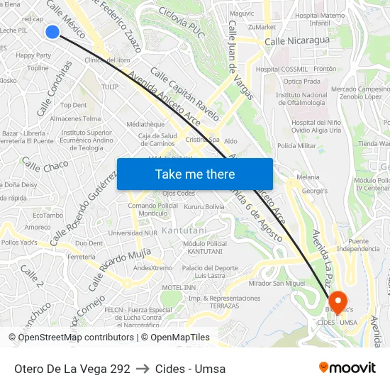 Otero De La Vega 292 to Cides - Umsa map
