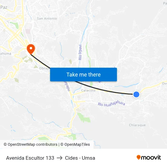 Avenida Escultor 133 to Cides - Umsa map