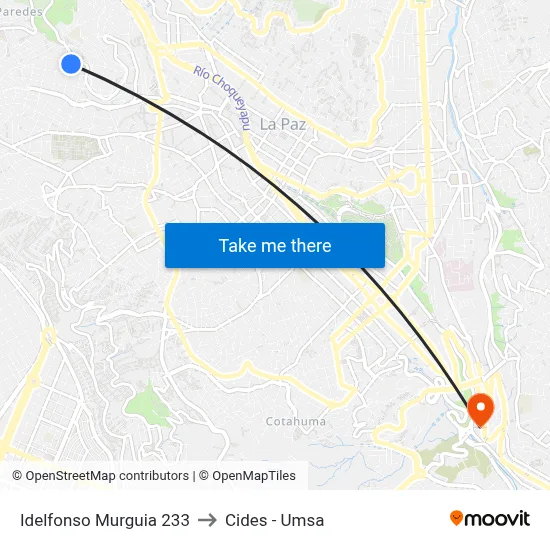 Idelfonso Murguia 233 to Cides - Umsa map