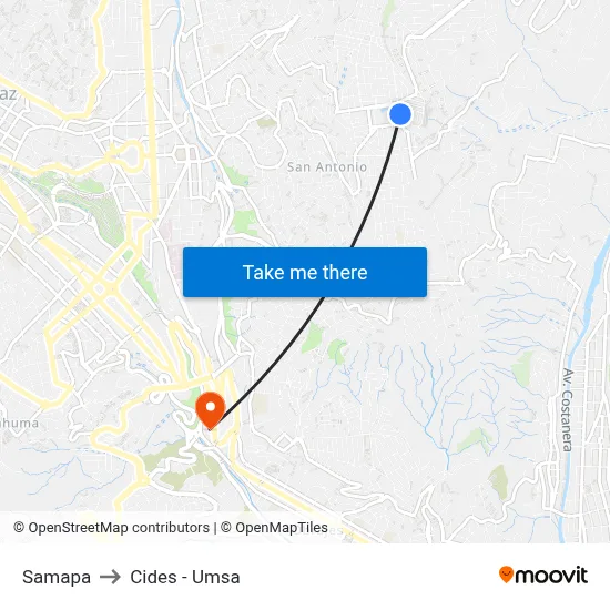 Samapa to Cides - Umsa map
