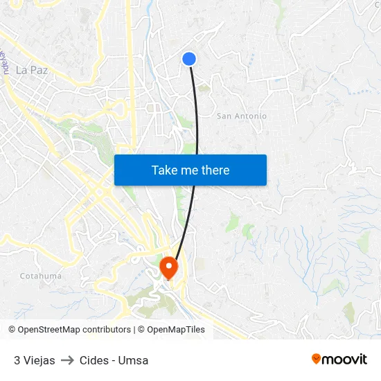 3 Viejas to Cides - Umsa map