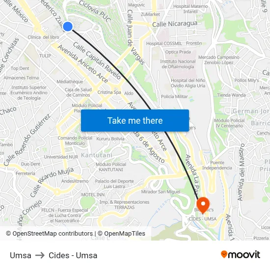 Umsa to Cides - Umsa map