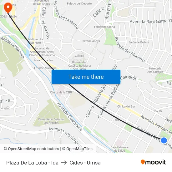 Plaza De La Loba - Ida to Cides - Umsa map