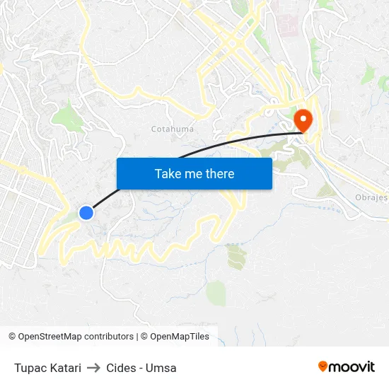 Tupac Katari to Cides - Umsa map