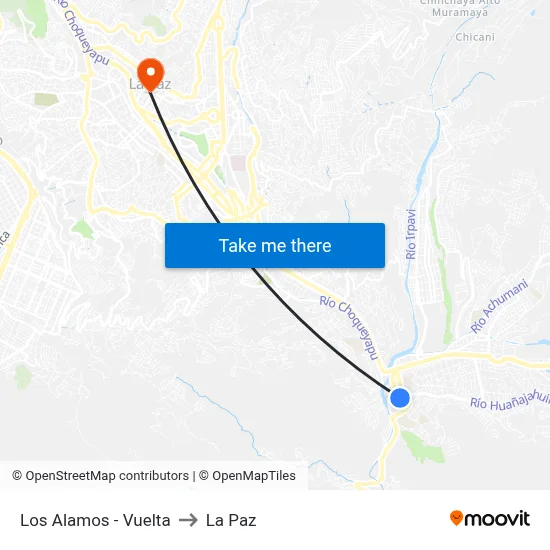 Los Alamos - Vuelta to La Paz map