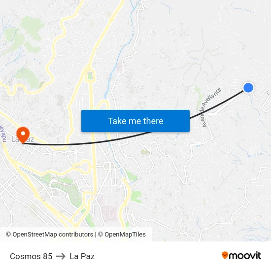 Cosmos 85 to La Paz map