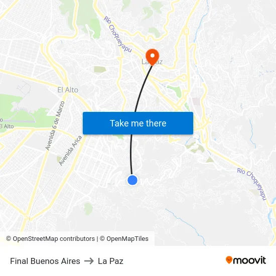 Final Buenos Aires to La Paz map