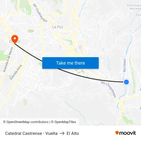Catedral Castrense - Vuelta to El Alto map