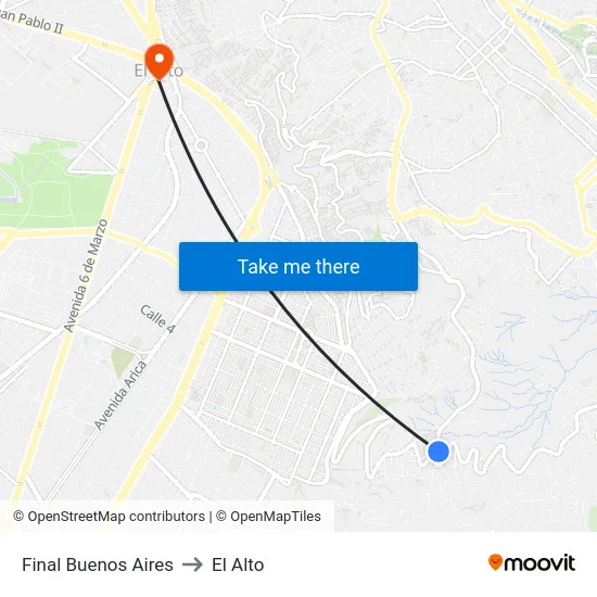 Final Buenos Aires to El Alto map