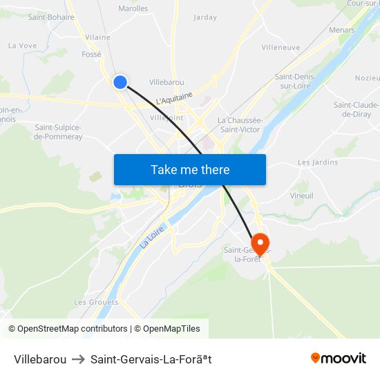 Villebarou to Saint-Gervais-La-Forãªt map