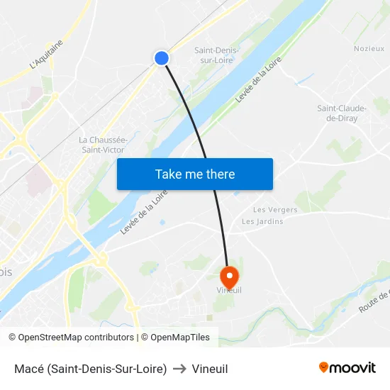 Macé (Saint-Denis-Sur-Loire) to Vineuil map