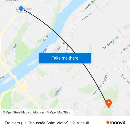 Fraisiers (La Chaussée-Saint-Victor) to Vineuil map