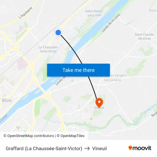 Graffard (La Chaussée-Saint-Victor) to Vineuil map