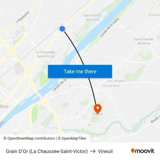 Grain D’Or (La Chaussée-Saint-Victor) to Vineuil map