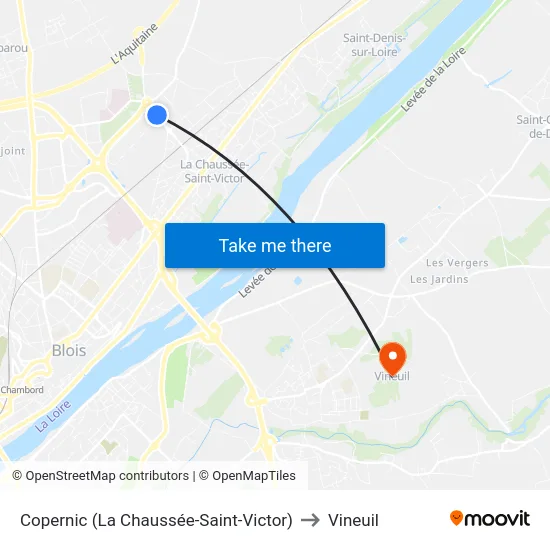 Copernic (La Chaussée-Saint-Victor) to Vineuil map