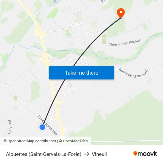 Alouettes (Saint-Gervais-La-Forêt) to Vineuil map