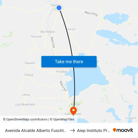 Avenida Alcalde Alberto Fuschlocher / Con Con to Aiep Instituto Profesional map