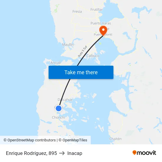 Enrique Rodríguez, 895 to Inacap map