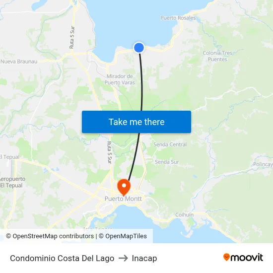 Condominio Costa Del Lago to Inacap map