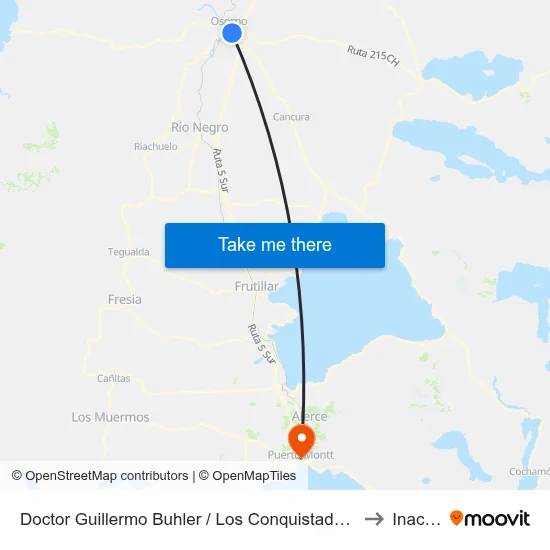 Doctor Guillermo Buhler / Los Conquistadores to Inacap map