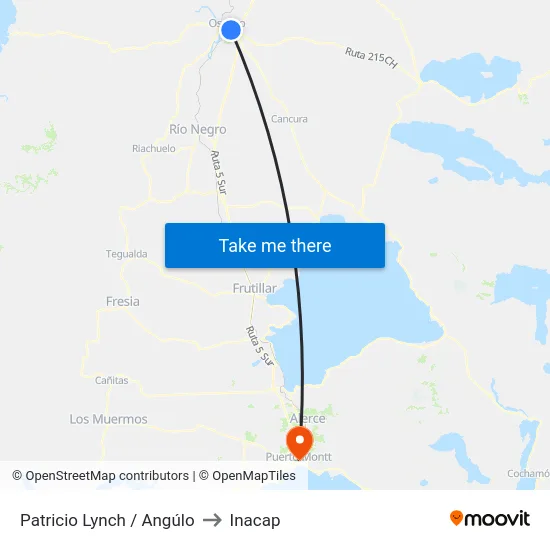 Patricio Lynch / Angúlo to Inacap map