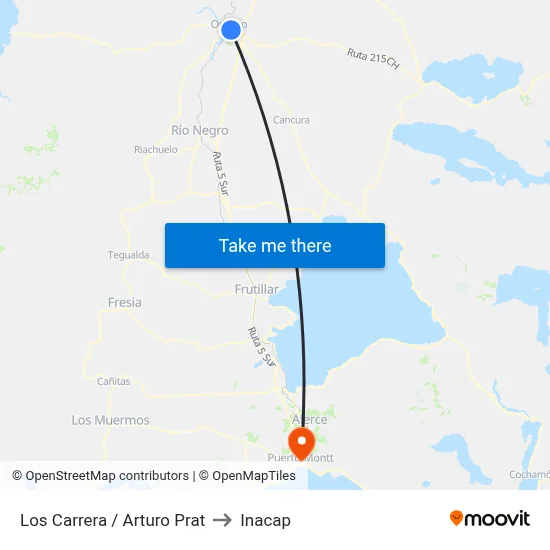Los Carrera / Arturo Prat to Inacap map