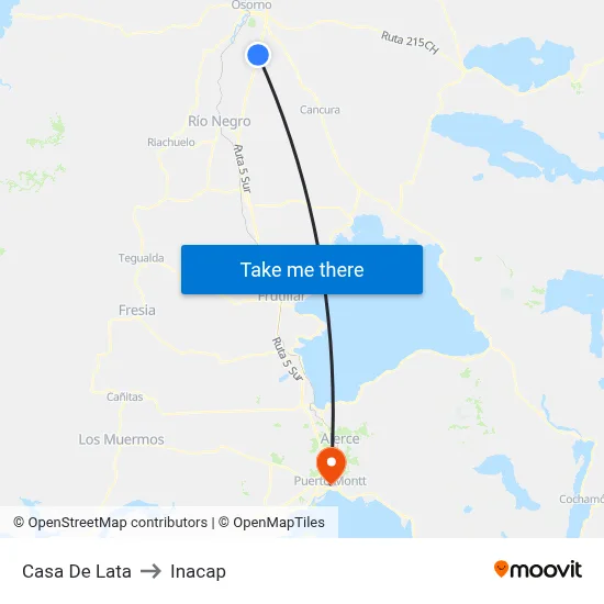 Casa De Lata to Inacap map