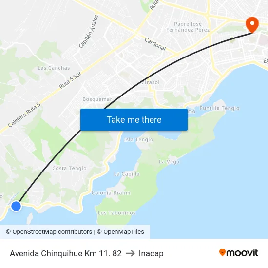 Avenida Chinquihue Km 11. 82 to Inacap map