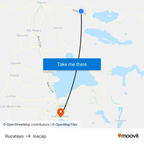 Rucatayo to Inacap map