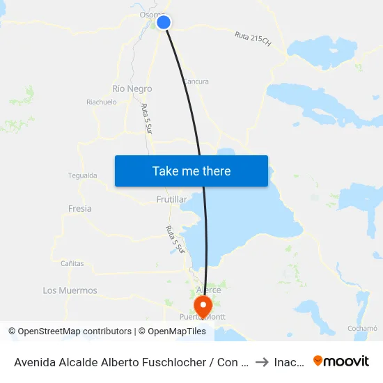 Avenida Alcalde Alberto Fuschlocher / Con Con to Inacap map