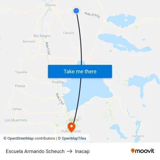 Escuela Armando Scheuch to Inacap map